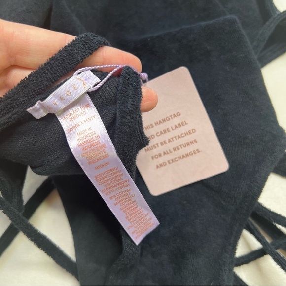 Savage x Fenty 70s Terry Strappy Back Teddy NWT - Picture 5 of 7